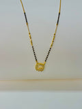The round Crystal Demifine Mangalsutra i