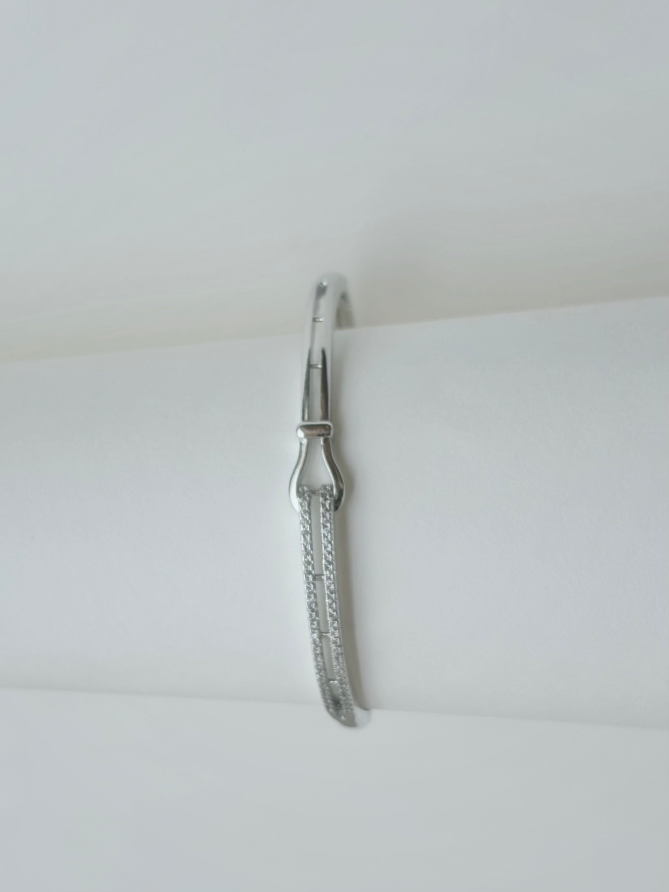 Sparkling Silver Kara- Free Size