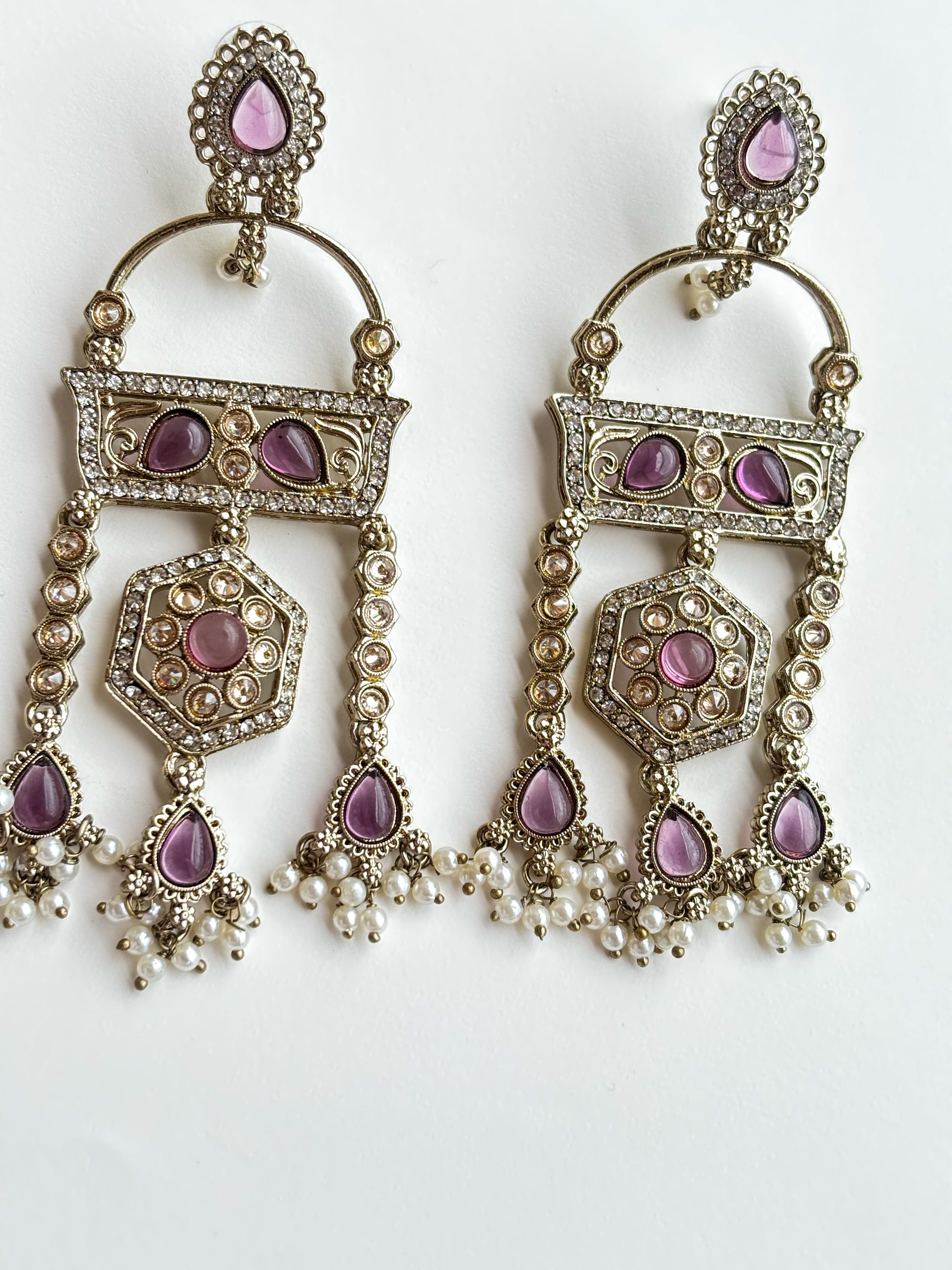 Lilac Statement Earring