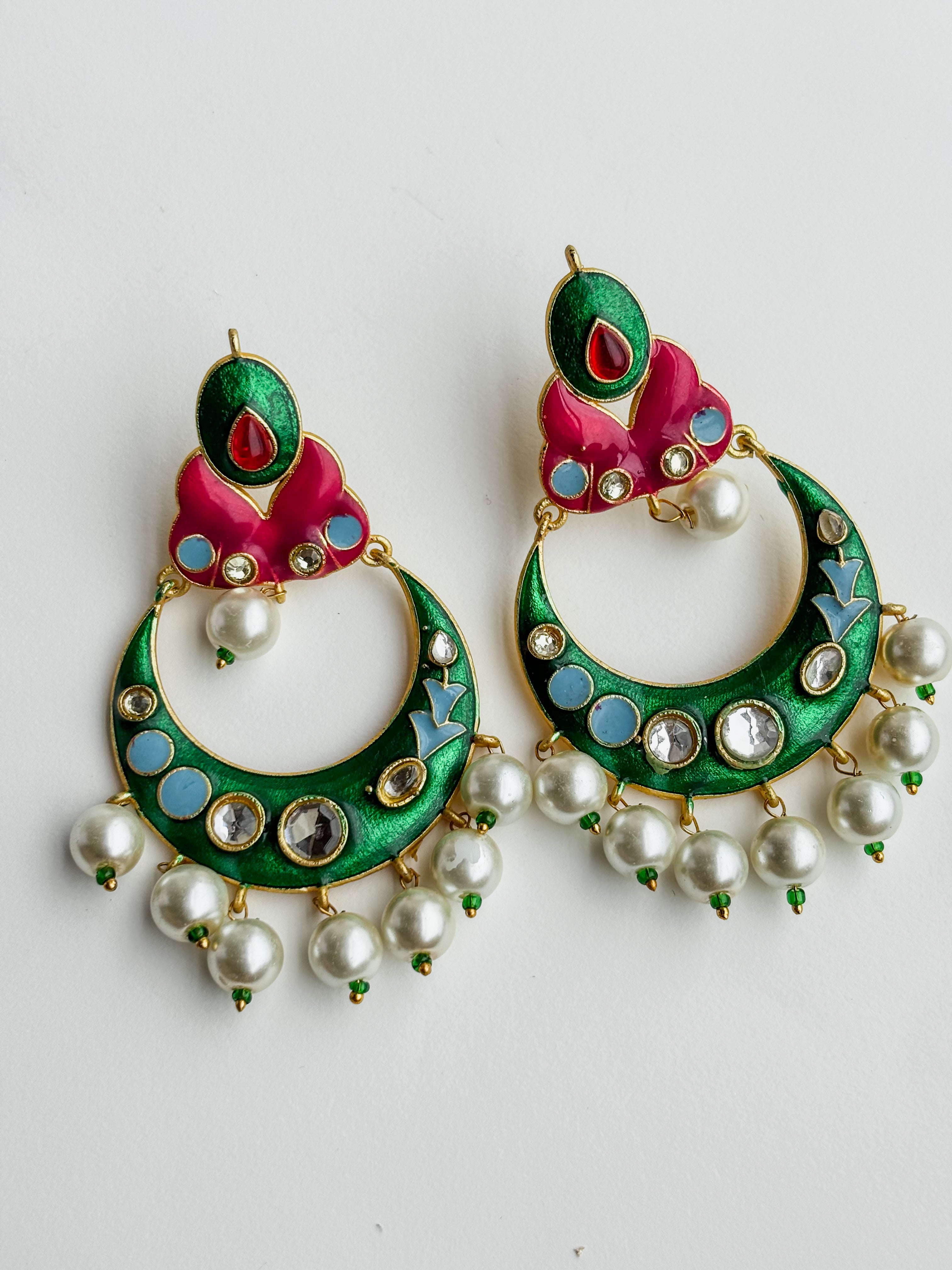 Noor Meenakari Chandbali