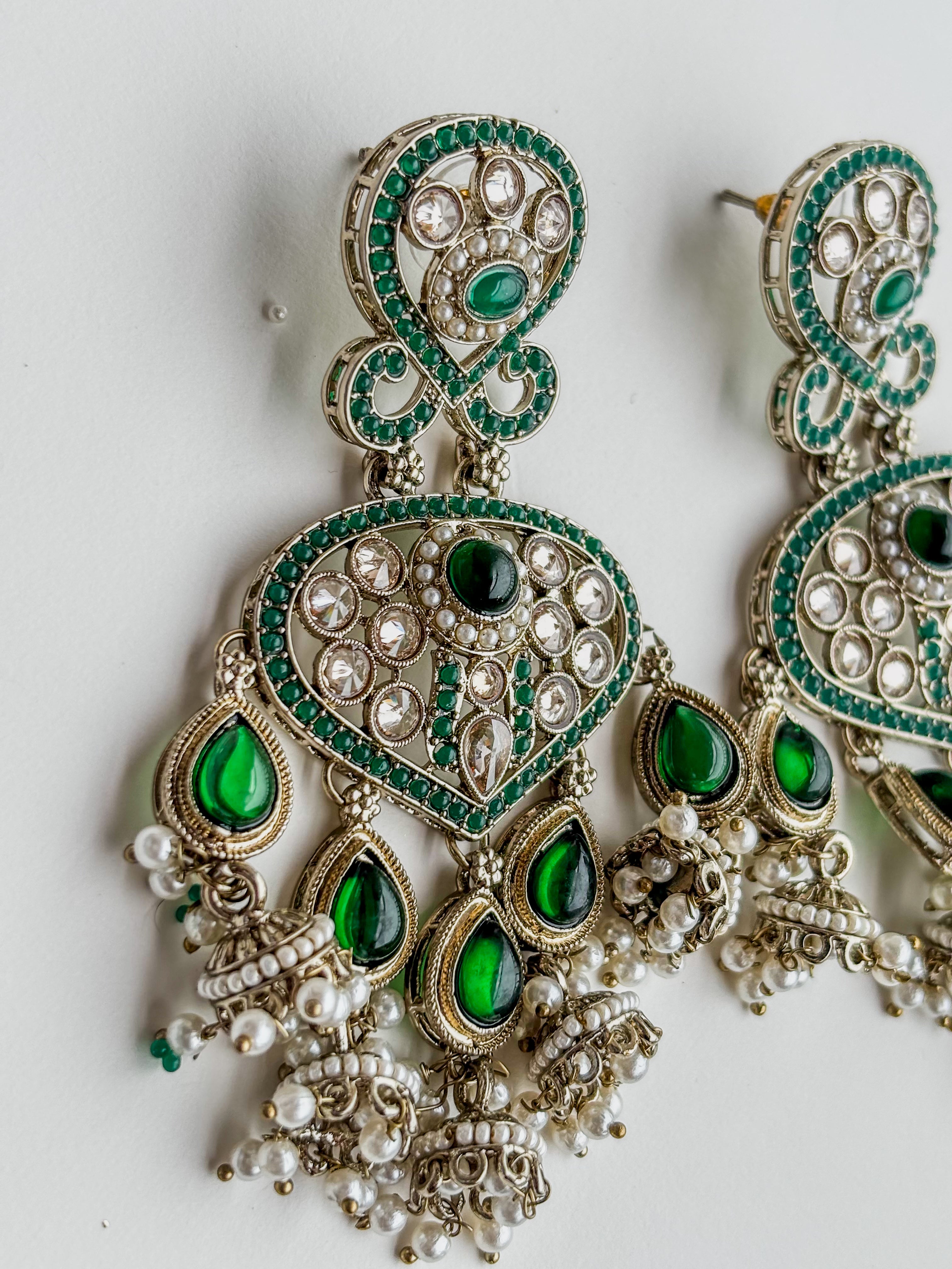 Emerald Maharani Earrings